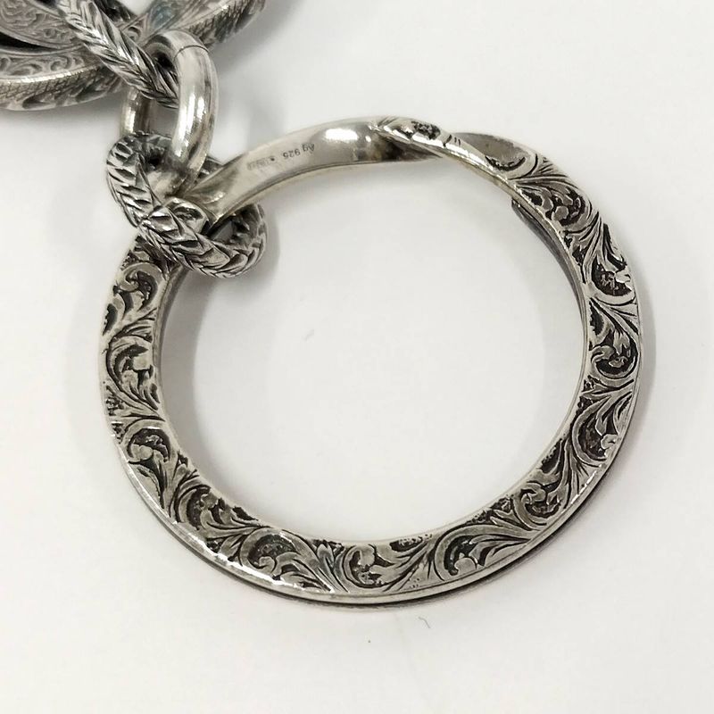 Gucci Key Holder Key Ring Interlocking G Arabesque Sv925 Silver