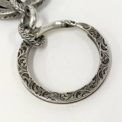 Gucci Key Holder Key Ring Interlocking G Arabesque Sv925 Silver