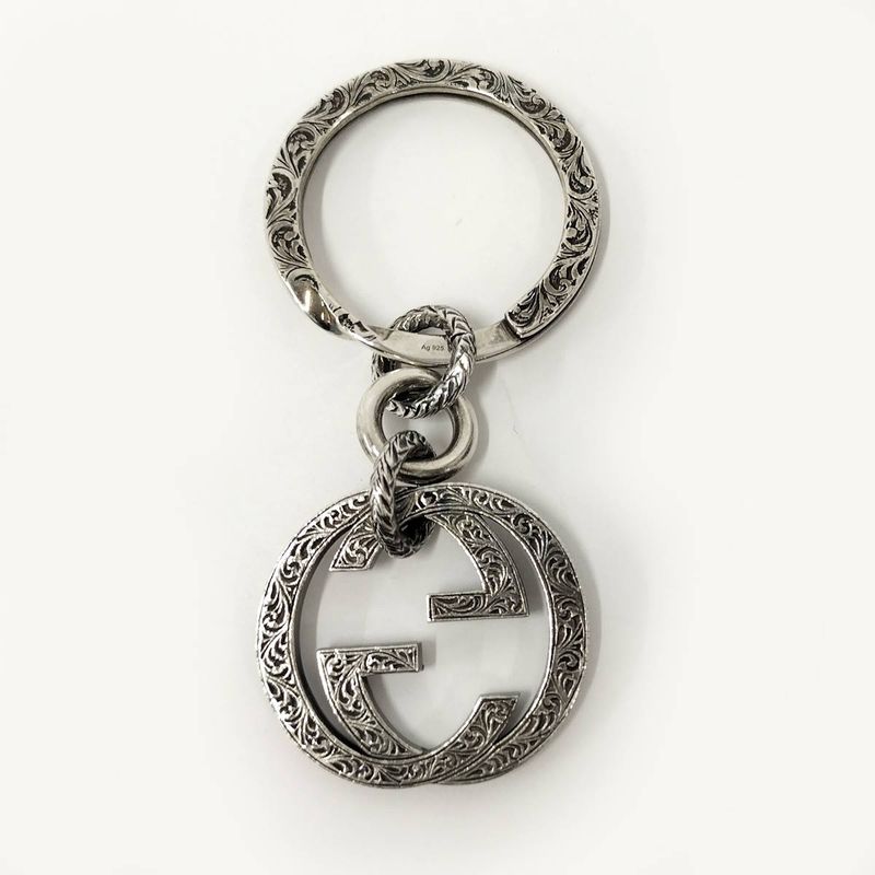 Gucci Key Holder Key Ring Interlocking G Arabesque Sv925 Silver