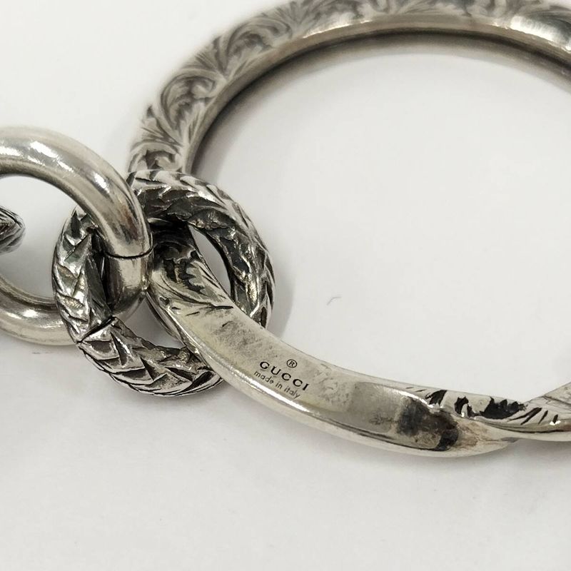 Gucci Key Holder Key Ring Interlocking G Arabesque Sv925 Silver