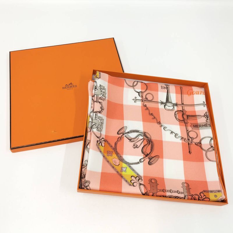 Hermes Carré 90 100% Silk Nors Et Courmettes
