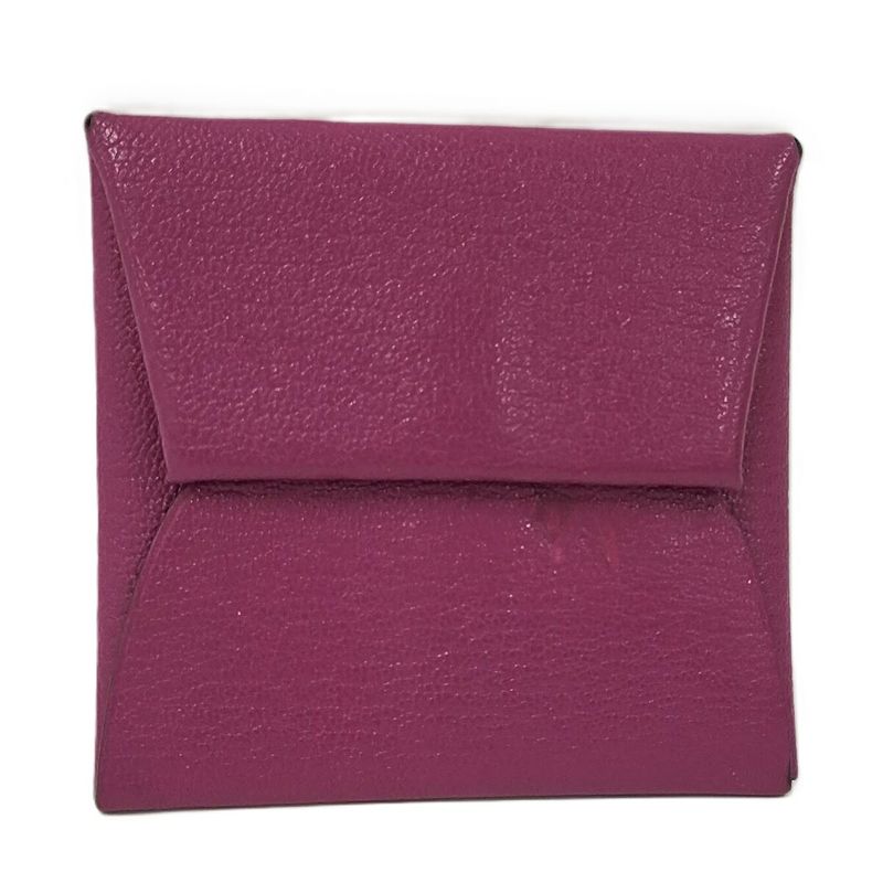 Hermes Bastia Coin Case Leather Magnolia Purple C Engraved