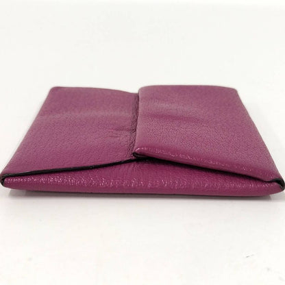 Hermes Bastia Coin Case Leather Magnolia Purple C Engraved