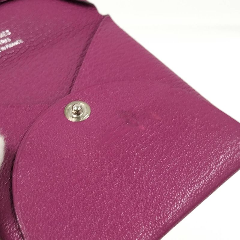 Hermes Bastia Coin Case Leather Magnolia Purple C Engraved