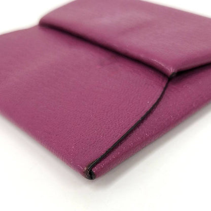 Hermes Bastia Coin Case Leather Magnolia Purple C Engraved
