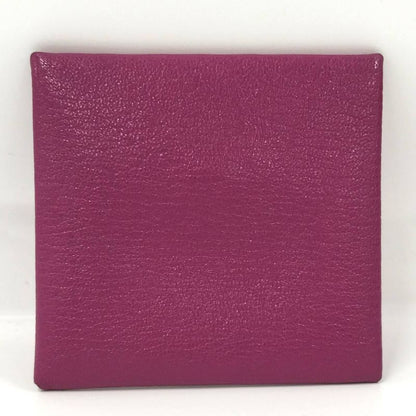Hermes Bastia Coin Case Leather Magnolia Purple C Engraved