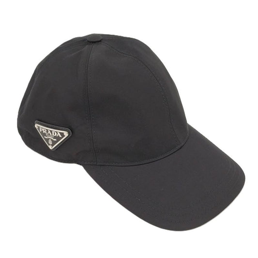 Prada Cap Baseball Cap Nylon Black Size M 1hc274