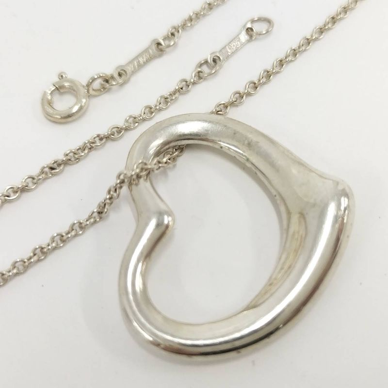 Tiffany & Co Necklace Open Heart Sv925 Silver 925 Silver