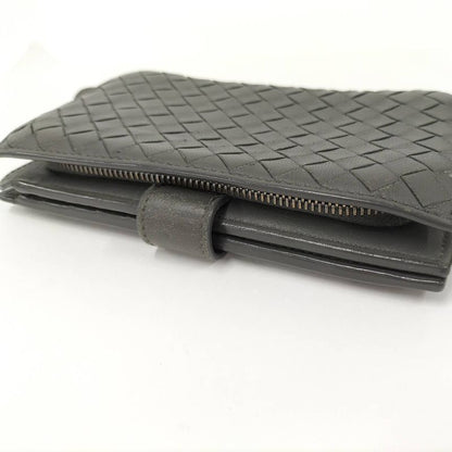 Bottega Veneta Bifold Wallet Intrecciato Leather Khaki