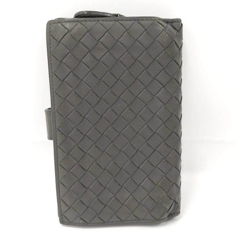 Bottega Veneta Bifold Wallet Intrecciato Leather Khaki