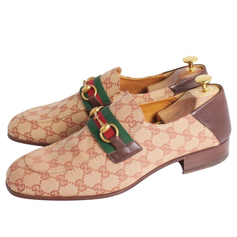 Unused Gucci Loafers Moccasins Horsebit Sherry Line