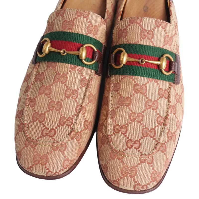 Unused Gucci Loafers Moccasins Horsebit Sherry Line