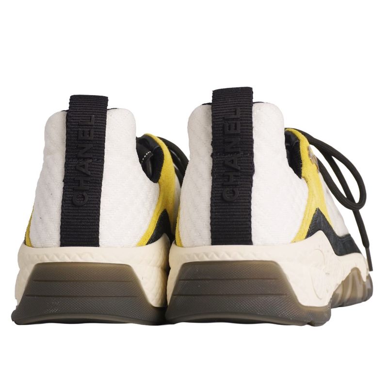 Unused Chanel Sneakers G38294 Low Cut Coco Mark