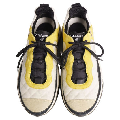 Unused Chanel Sneakers G38294 Low Cut Coco Mark