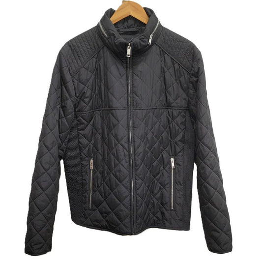 Prada Zip-Up Jacket Quilted Polyamide Polyester Black Size 56