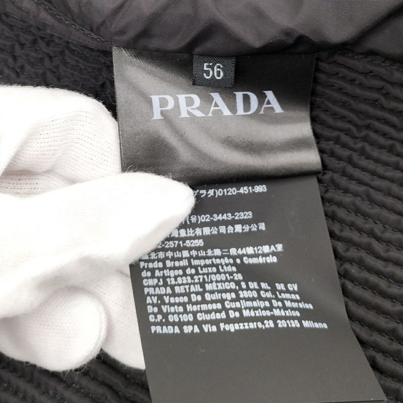 Prada Zip-Up Jacket Quilted Polyamide Polyester Black Size 56