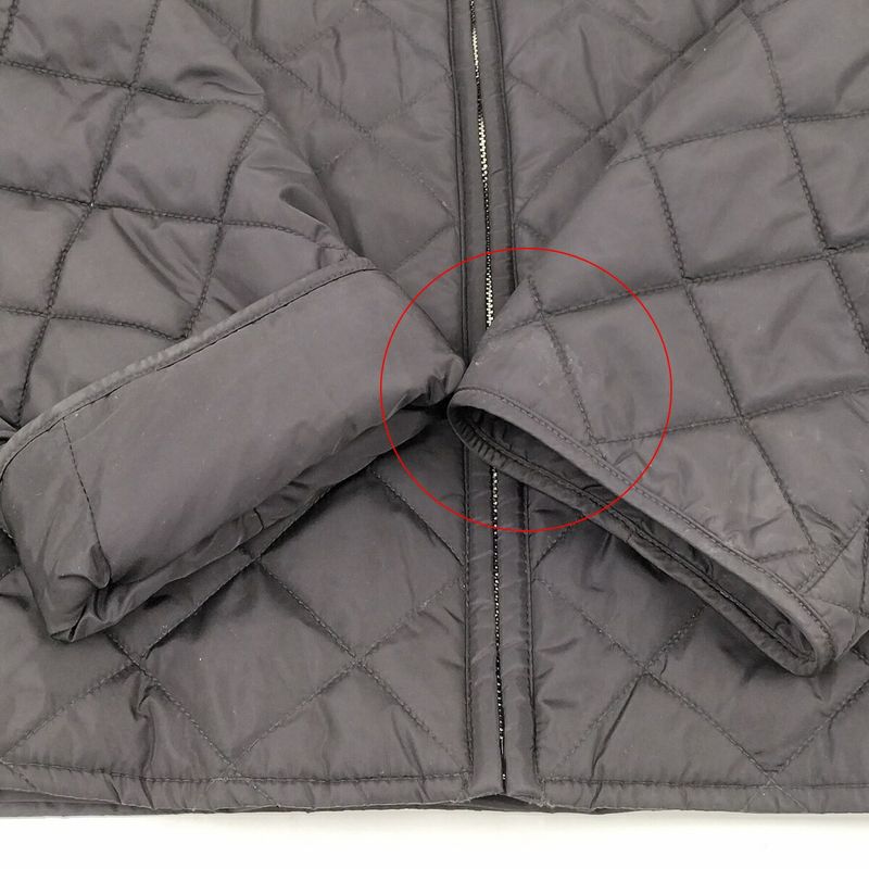 Prada Zip-Up Jacket Quilted Polyamide Polyester Black Size 56