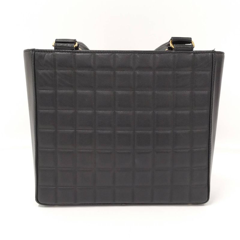 Chanel Tote Bag Chocobar Leather Black A17809