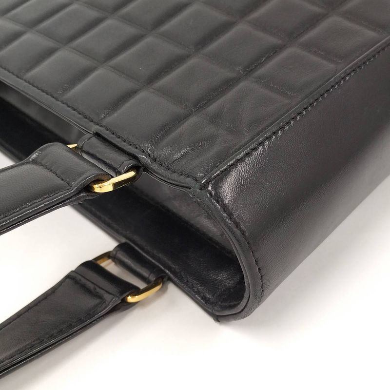 Chanel Tote Bag Chocobar Leather Black A17809