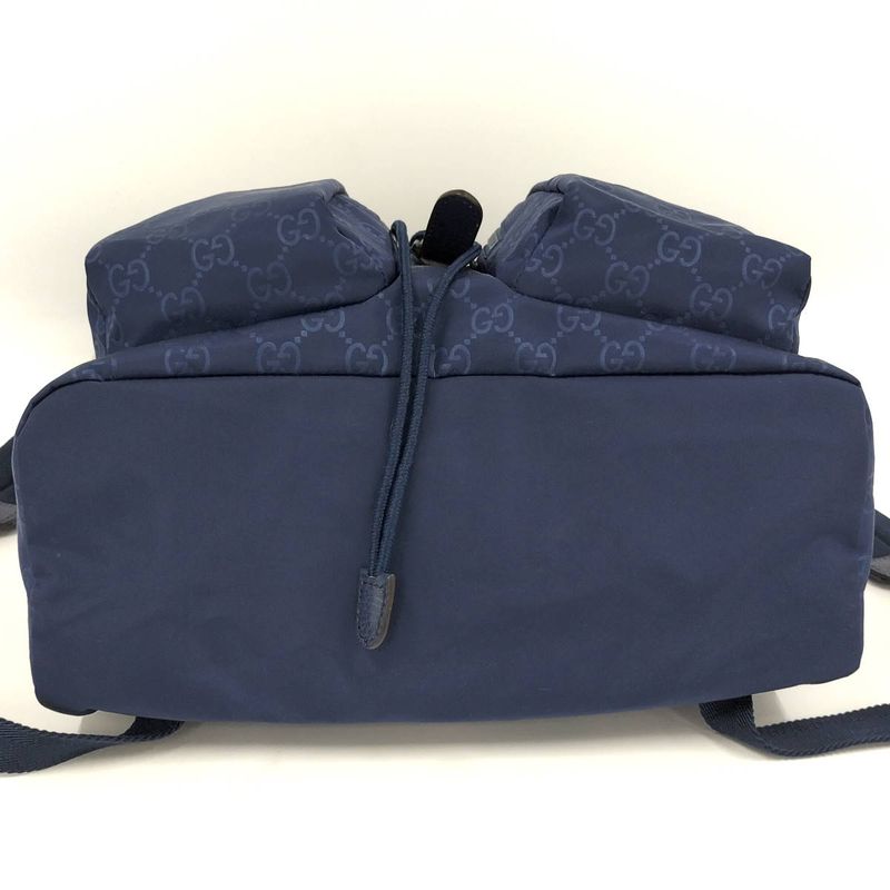 Gucci Backpack Sac Backpack Nylon Blue 213043