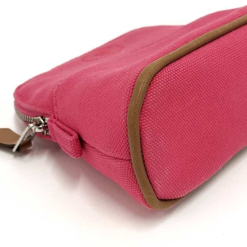 Hermes Bolide Pouch 16 Mini Canvas Pink