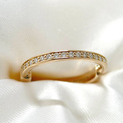 Tiffany & Co Ring Lock 750pg 18k Pink Gold Pink Gold with Diamonds Approx 9