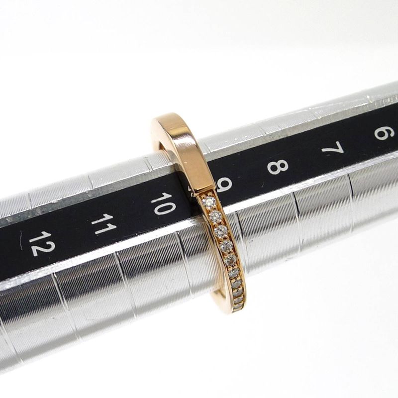 Tiffany & Co Ring Lock 750pg 18k Pink Gold Pink Gold with Diamonds Approx 9