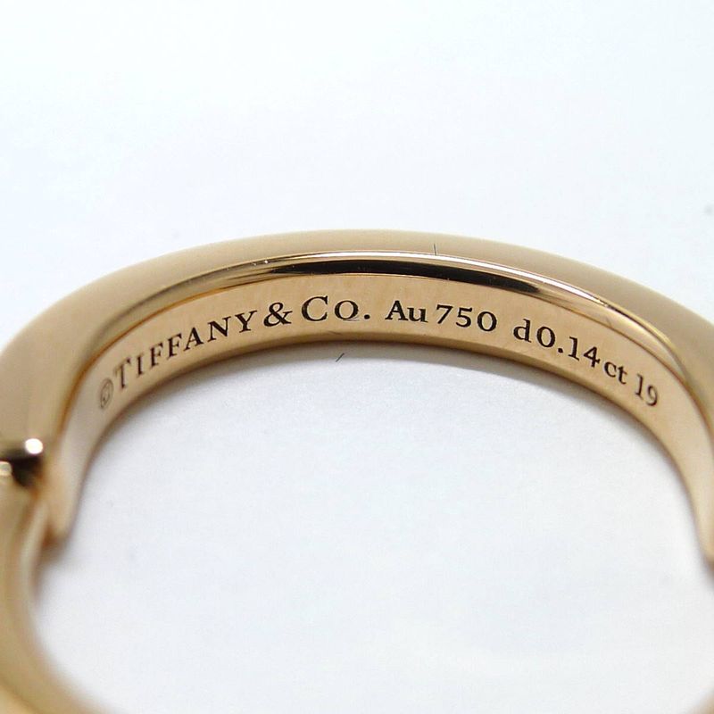Tiffany & Co Ring Lock 750pg 18k Pink Gold Pink Gold with Diamonds Approx 9