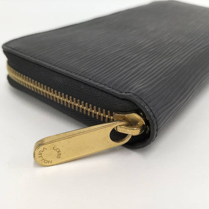 Louis Vuitton Zippy Wallet Round Zipper Long Wallet Epi Noir Black M61857