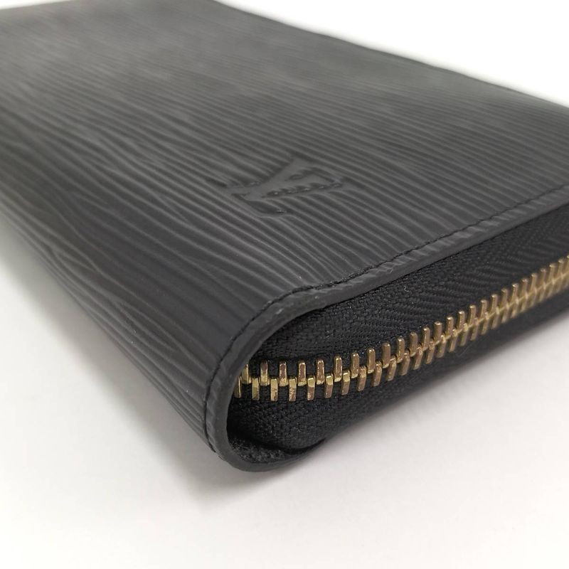 Louis Vuitton Zippy Wallet Round Zipper Long Wallet Epi Noir Black M61857