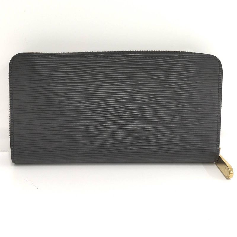 Louis Vuitton Zippy Wallet Round Zipper Long Wallet Epi Noir Black M61857