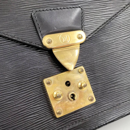 Louis Vuitton Monceau 28 Shoulder Bag Epi Noir Black M52122