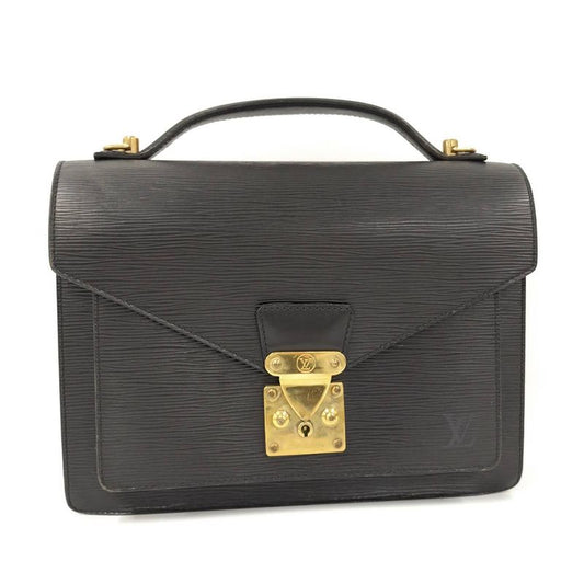 Louis Vuitton Monceau 28 Shoulder Bag Epi Noir Black M52122
