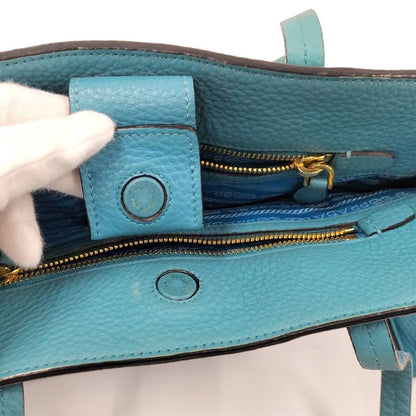 Prada Vittero Tote Bag Leather Light Blue