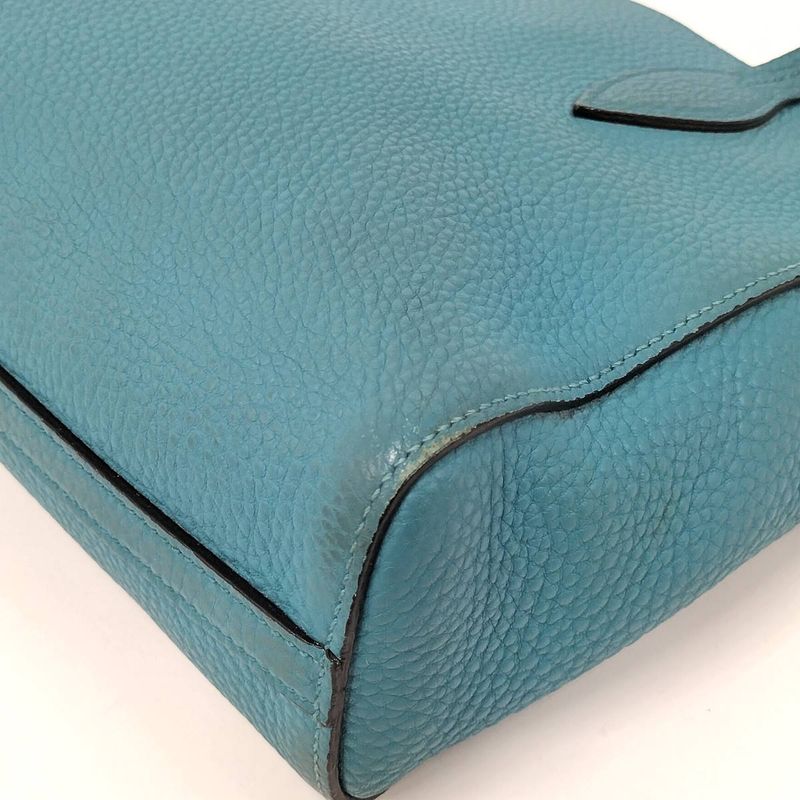 Prada Vittero Tote Bag Leather Light Blue