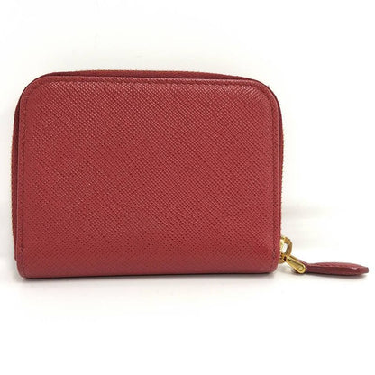 Prada Compact Wallet Coin Case Leather Red 1mm (0.04in)268