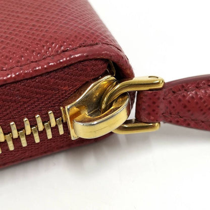 Prada Compact Wallet Coin Case Leather Red 1mm (0.04in)268