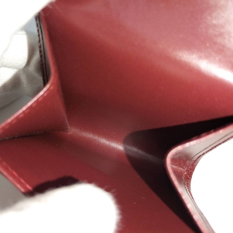Cartier Bifold Wallet Coin Case Must Line Leather Bordeaux L3000464