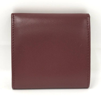 Cartier Bifold Wallet Coin Case Must Line Leather Bordeaux L3000464