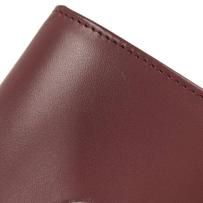 Cartier Bifold Wallet Coin Case Must Line Leather Bordeaux L3000464