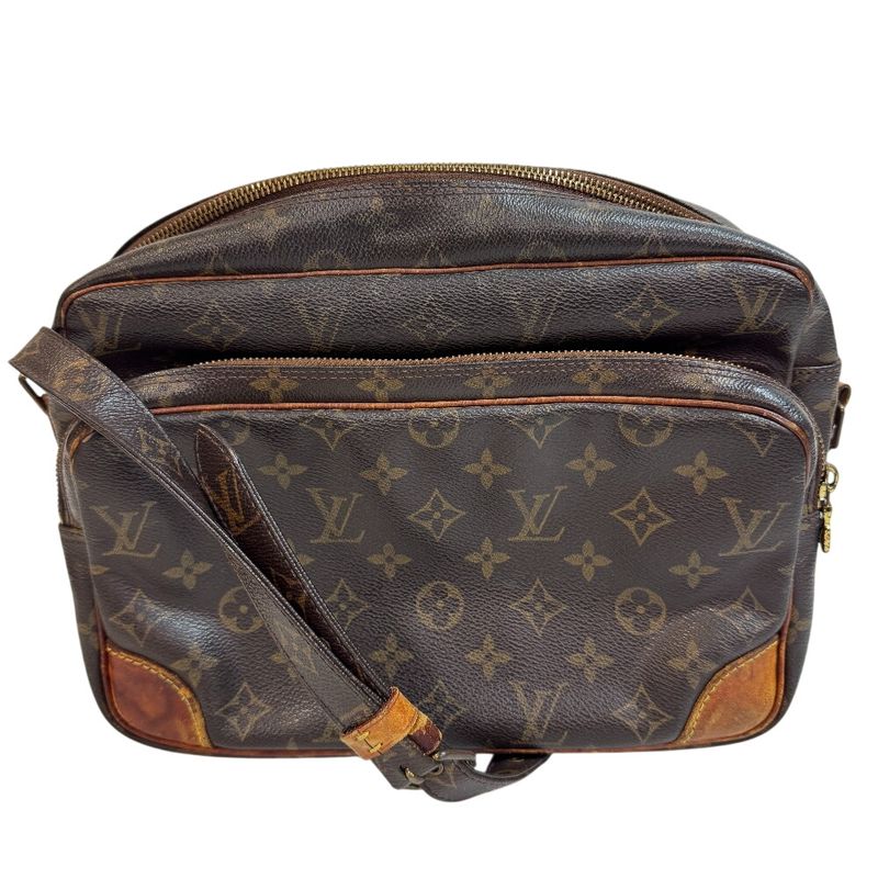 Louis Vuitton M45244 Nile Shoulder Bag Brown Unisex