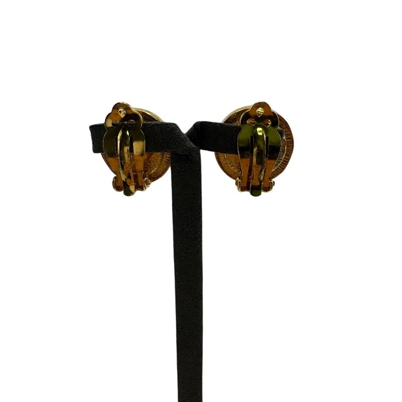 Chanel 1984 Pearl Earrings Gold Ladies