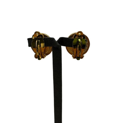 Chanel 1984 Pearl Earrings Gold Ladies