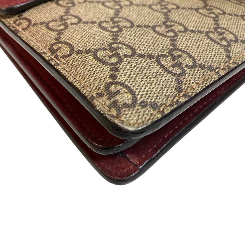 Gucci 400249 Chain GG Supreme Dionysus Shoulder Bag Beige Women