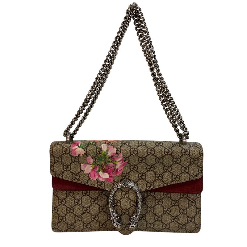 Gucci 400249 Chain GG Supreme Dionysus Shoulder Bag Beige Women