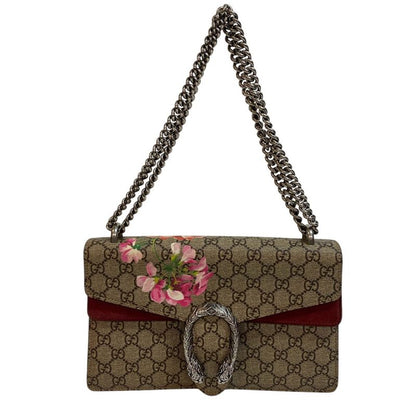 Gucci 400249 Chain GG Supreme Dionysus Shoulder Bag Beige Women