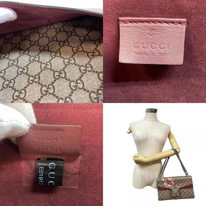 Gucci 400249 Chain GG Supreme Dionysus Shoulder Bag Beige Women