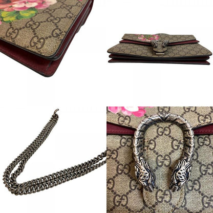 Gucci 400249 Chain GG Supreme Dionysus Shoulder Bag Beige Women