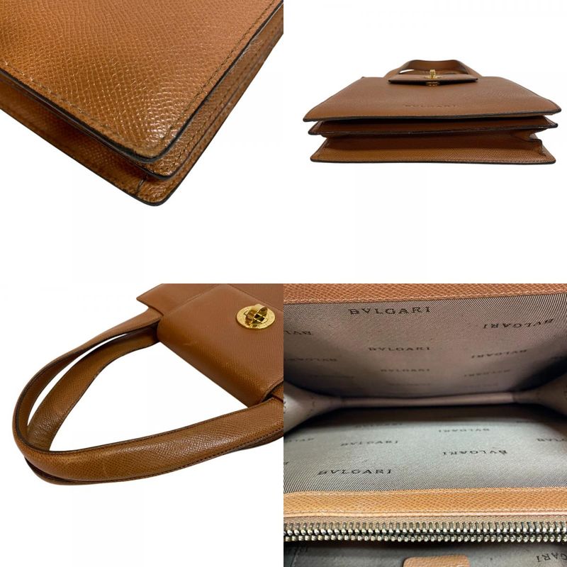 Bvlgari 2way Turnlock Bvlgari Handbag Brown Women