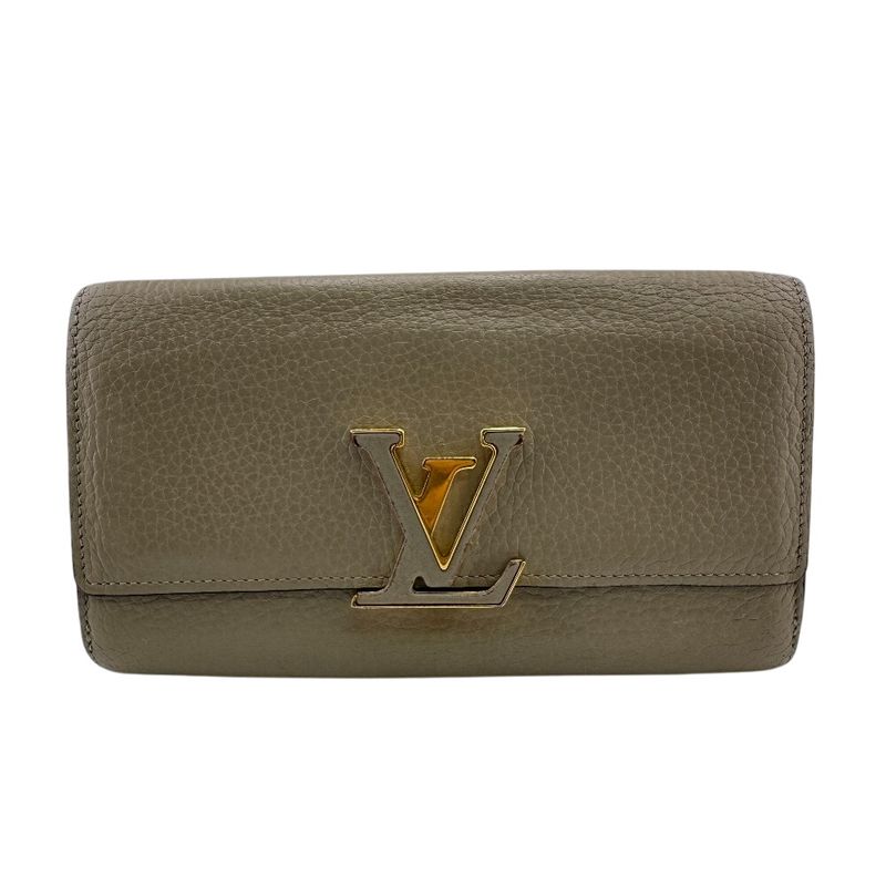 Louis Vuitton M61249 Portefeuille Capucines Long Wallet Gray Ladies